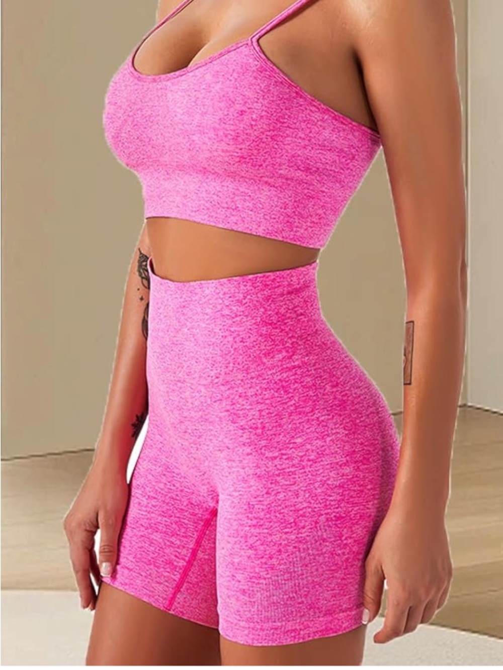 Pink Two-Piece Active Set - Picture 2 of 7